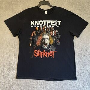 Slipknot Knotfest Roadshow 2021 Band T Shirt Black 2XL Cotton